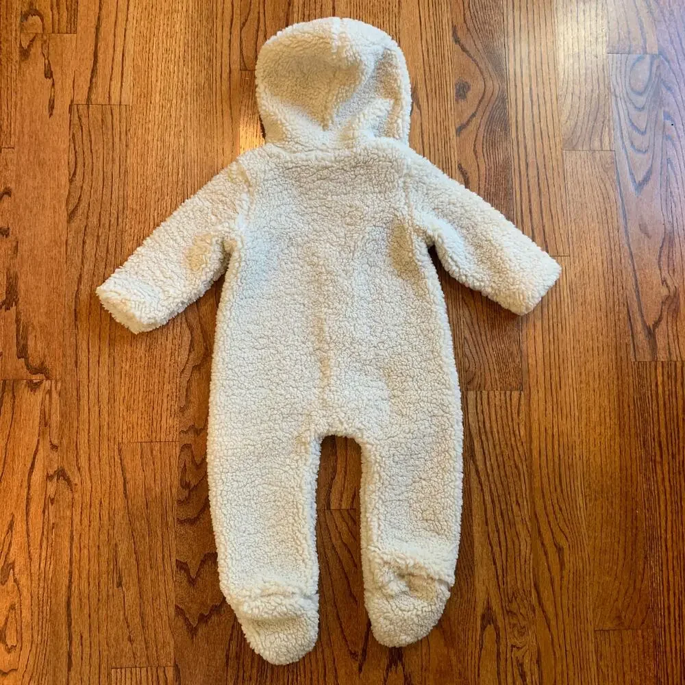 BNWT Rylee + Cru Sherpa Hooded Footy Jumpsuit | Cream | 12-18 months